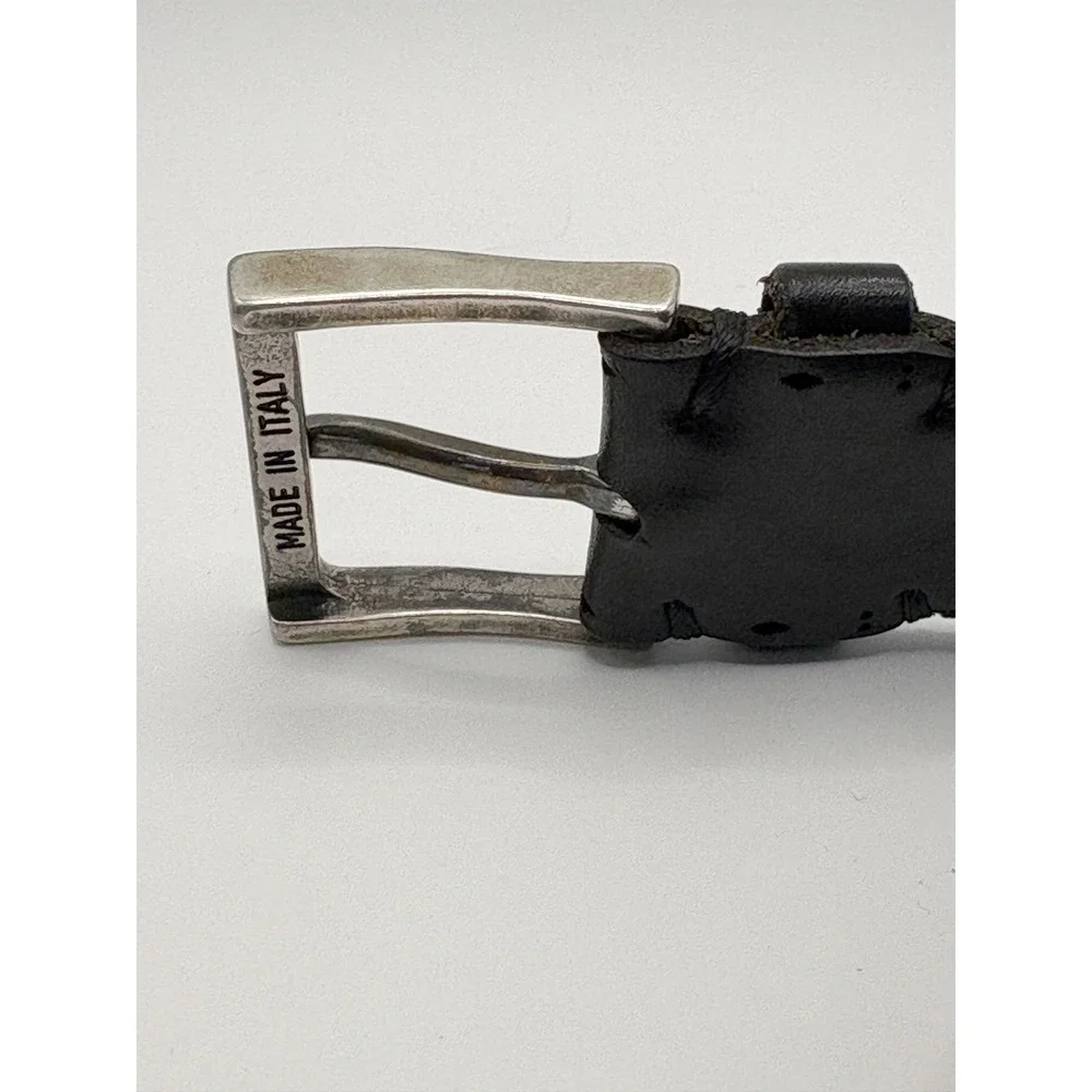 Martin Dingman Bridle Leather Belt Mens‎ 44 Black Made in USA Italian Buckle